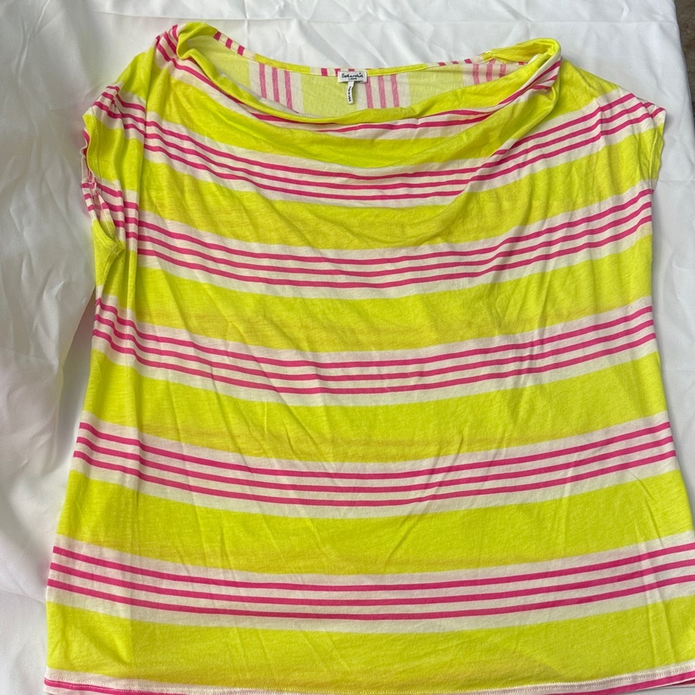 Splendid Pink and Yellow Striped Top